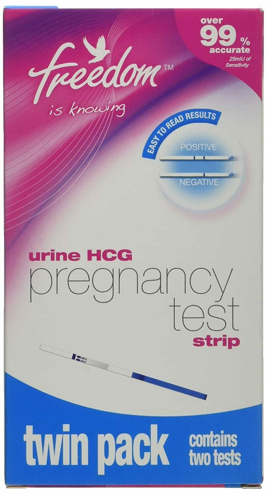 Freedom Urine HCG Home Pregnancy Test Strip Twin Pack
